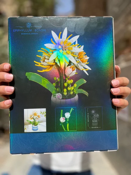 پشت جعبه گل بونسای ساختنی