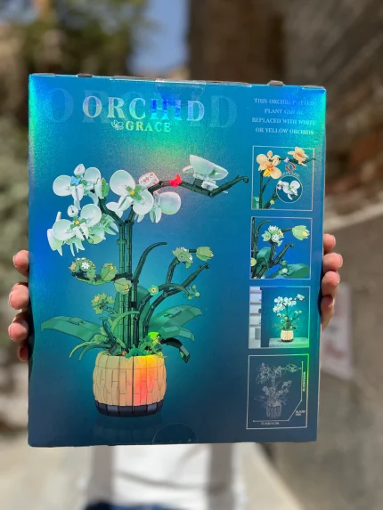 پشت جعبه گل ارکیده ساختنی