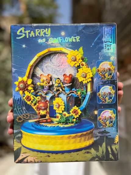 پشت جعبه نمایش گل آفتابگردونی ساختنی