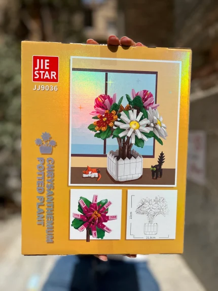 پشت جعبه گل داوودی ساختنی